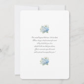 Blue Hydrangea Baby Shower Boy Invitation 招待状 (裏面)