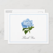 Blue Hydrangea Bloom Traditional Thank You ポストカード (正面/裏面)