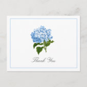 Blue Hydrangea Bloom Traditional Thank You ポストカード (正面)