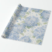 Blue Hydrangea Bouquet Gift Wrap ラッピングペーパー (アンロールド)