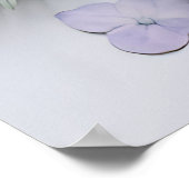 Blue Hydrangea Bouquet Watercolor Serenity ポスター (角)