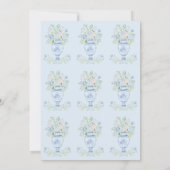 Blue Hydrangea Bow Bridal Shower Invitation 招待状 (裏面)