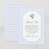 Blue Hydrangea Bridal Shower サンキューカード (正面/裏面)