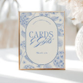 Blue Hydrangea Bridal Shower Cards Gifts ポスター
