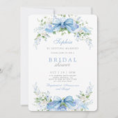 Blue Hydrangea bridal shower invitation 招待状 (正面)