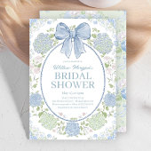 Blue Hydrangea Bridal Shower Invitation 招待状