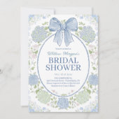Blue Hydrangea Bridal Shower Invitation 招待状 (正面)