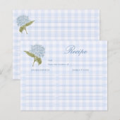 Blue Hydrangea Bridal Shower Recipe Card (正面/裏面)