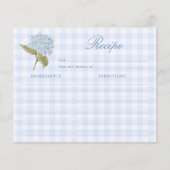 Blue Hydrangea Bridal Shower Recipe Card (正面)