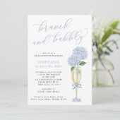 Blue Hydrangea Brunch and Bubbly Champagne Shower 招待状 (スタンド正面)