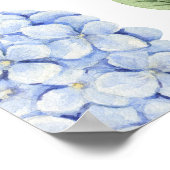 Blue Hydrangea Classic Border, XL Wedding Welcome ポスター (角)