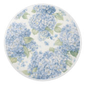 Blue Hydrangea Coastal Cabinet Knob セラミックノブ (正面)