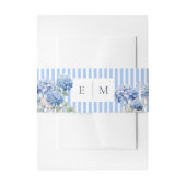 Blue Hydrangea Coastal Wedding 招待状ベリーバンド (正面例)