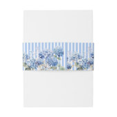 Blue Hydrangea Coastal Wedding 招待状ベリーバンド (裏面例)