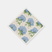 Blue Hydrangea Cocktail Napkins | Elegant Coastal スタンダードカクテルナプキン (角)