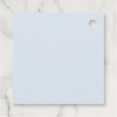 Blue Hydrangea Crest Wedding Monogram フェイバータグ (裏面)