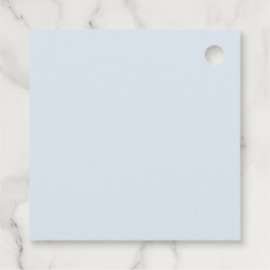 Blue Hydrangea Crest Wedding Monogram フェイバータグ (裏面)