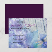 BLUE HYDRANGEA & DRAGONFLYバルミツワーリプライ 出欠カード (正面/裏面)