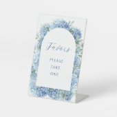 Blue Hydrangea Favors 台座サイン (正面)