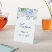 Blue Hydrangea Favors 台座サイン (インサイチュ)