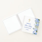 Blue Hydrangea First Communion Guest Book ノートブック (内部)