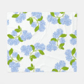 Blue Hydrangea Fleece Blanket フリースブランケット (正面(横))