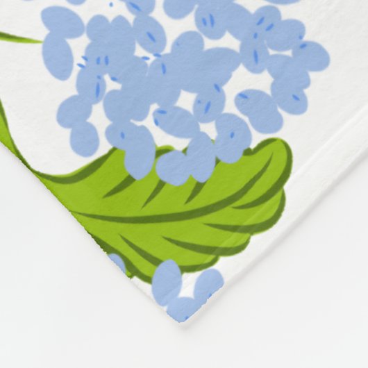 Blue Hydrangea Fleece Blanket フリースブランケット (角)