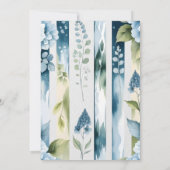 Blue Hydrangea Floral "Baby In Bloom" Shower 招待状 (裏面)