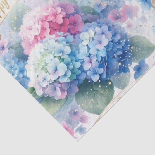 Blue Hydrangea Floral Birthday  薄葉紙 (詳細)