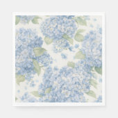 Blue Hydrangea Floral Luncheon Napkins スタンダードランチョンナプキン (正面)