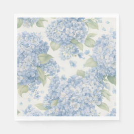 Blue Hydrangea Floral Luncheon Napkins スタンダードランチョンナプキン