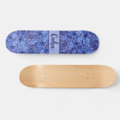 Blue Hydrangea Floral Skate Board スケートボード (横)
