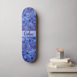 Blue Hydrangea Floral Skate Board スケートボード