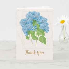 Blue Hydrangea Floral | Thank You  カード