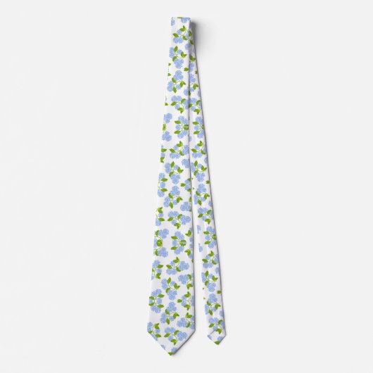 Blue Hydrangea Floral Tie ネクタイ (正面)