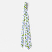 Blue Hydrangea Floral Tie ネクタイ (裏面)