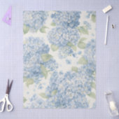Blue Hydrangea Floral Tissue Paper 薄葉紙 (クラフト)