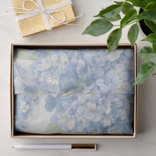 Blue Hydrangea Floral Tissue Paper 薄葉紙 (ギフト)