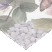 Blue Hydrangea Floral Watercolor Butterfly テーブルクロス (アングル)
