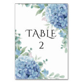 Blue Hydrangea Floral Wedding  テーブルナンバー (正面)