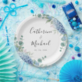 Blue Hydrangea Floral Wedding  ペーパープレート (パーティー)