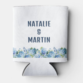 Blue Hydrangea Floral Wedding Favor 缶クーラー