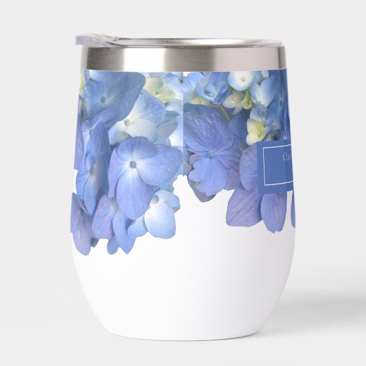 Blue Hydrangea Floral Wedding Personalized Names (右面)