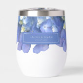 Blue Hydrangea Floral Wedding Personalized Names (正面)