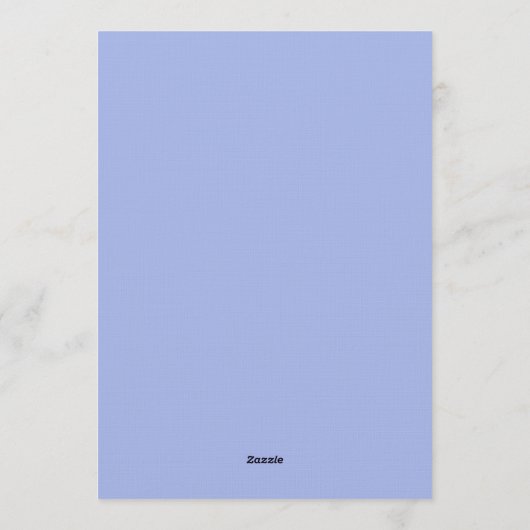 Blue Hydrangea Floral Whimsy Wedding 招待状 (裏面)