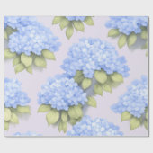 Blue Hydrangea Floral Wrap Roll – Boutique ラッピングペーパー (フラット)