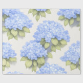 Blue Hydrangea Floral Wrap Roll – Boutique ラッピングペーパー (フラット)