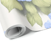 Blue Hydrangea Floral Wrap Roll – Boutique ラッピングペーパー (ロールコーナー)