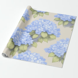 Blue Hydrangea Floral Wrap Roll – Boutique ラッピングペーパー