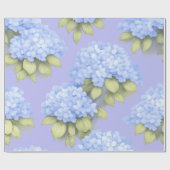 Blue Hydrangea Floral Wrapping Paper ラッピングペーパー (フラット)